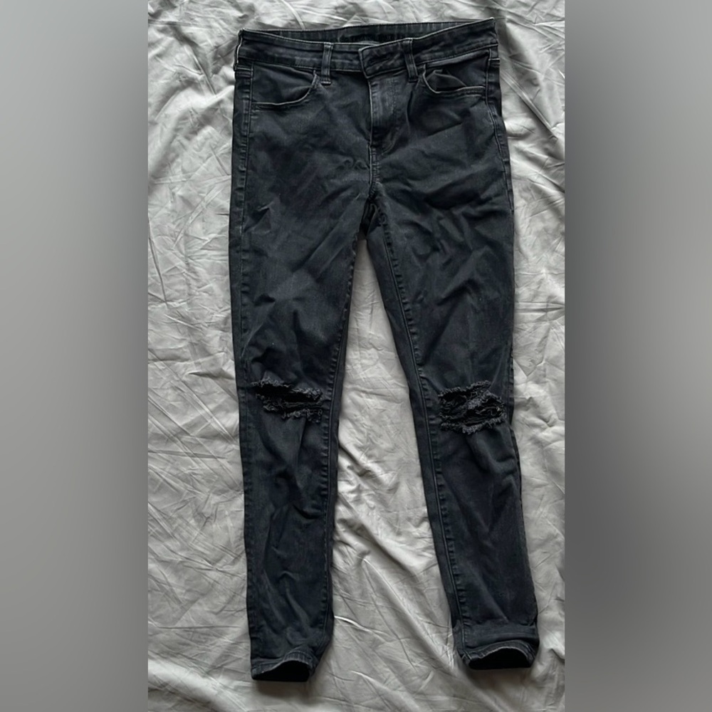 #26 American Eagle Black Wash Jegging Size 6